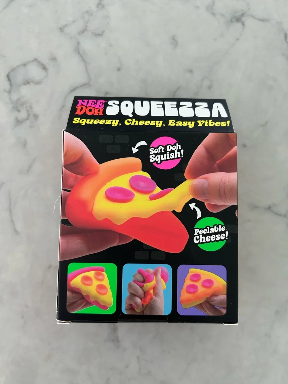 Nee Doh Squeezza Pizza Squeeze Toy - Orange & Pink